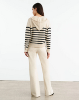 NOEMI - STRIPE SWEATER - IVORY/BLACK STRIPE