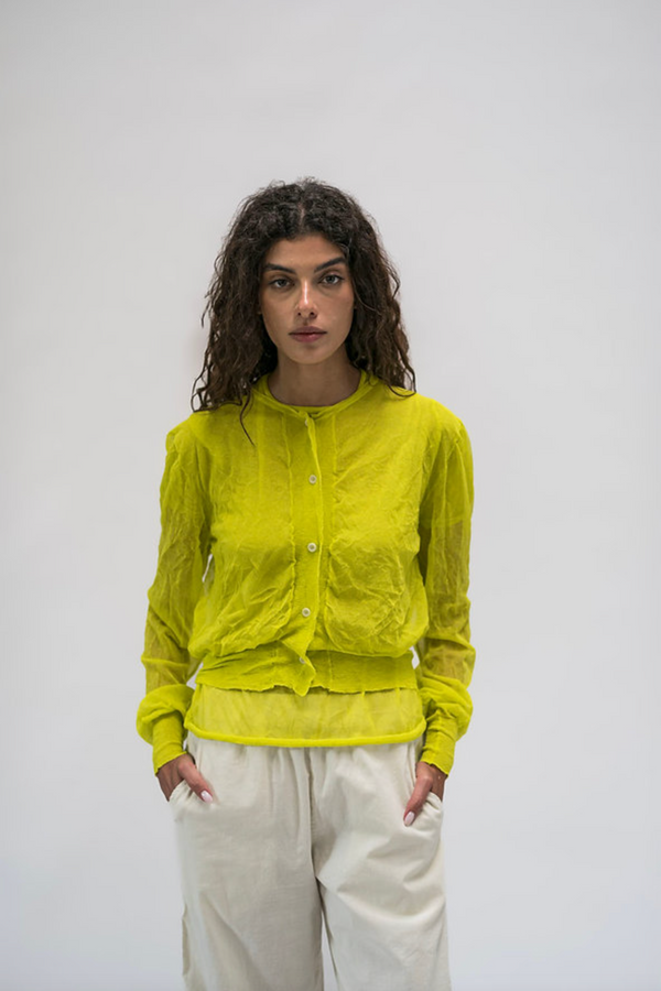 CARDIGAN CRINKLE - CITRON