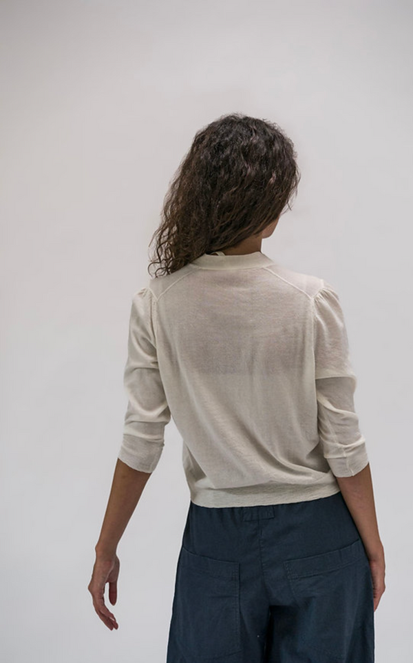 CARDIGAN FINE CASHMERE - NATURAL