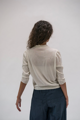 CARDIGAN FINE CASHMERE - NATURAL