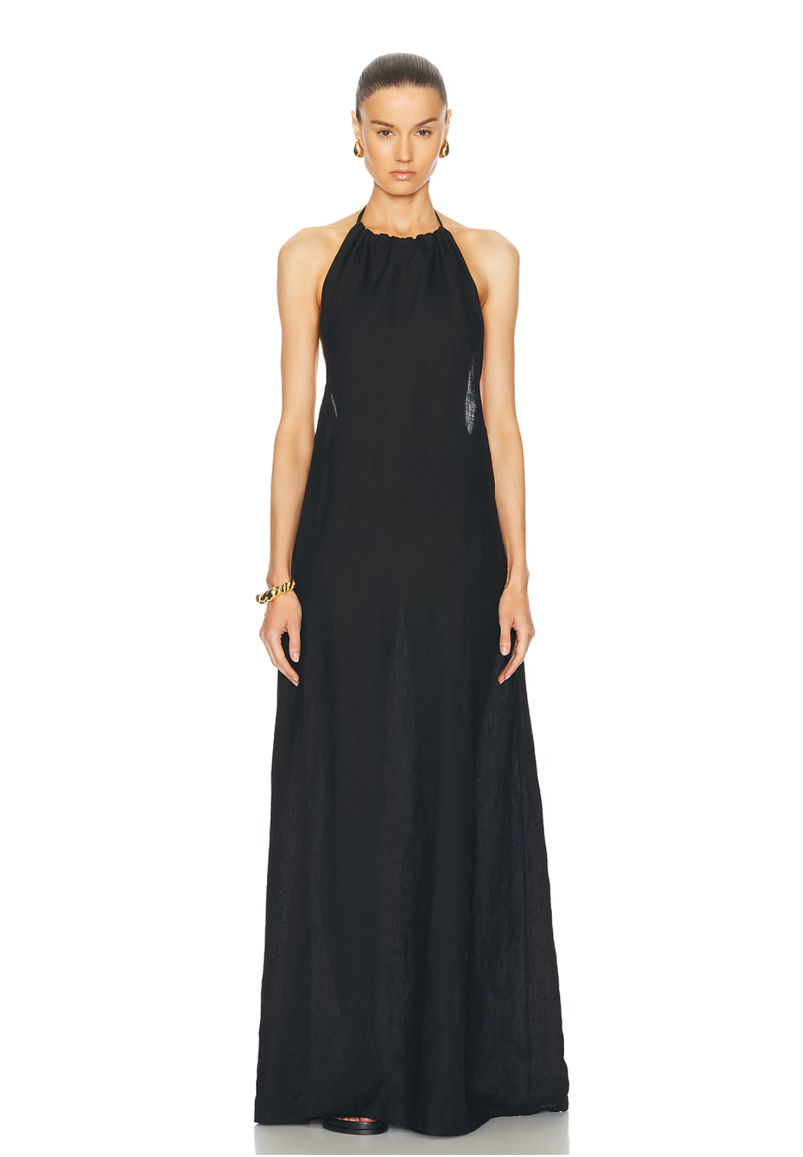LELIA HALTERNECK DRESS - BLACK