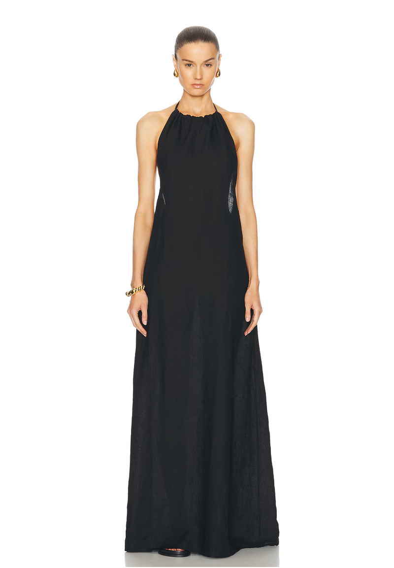 LELIA HALTERNECK DRESS - BLACK