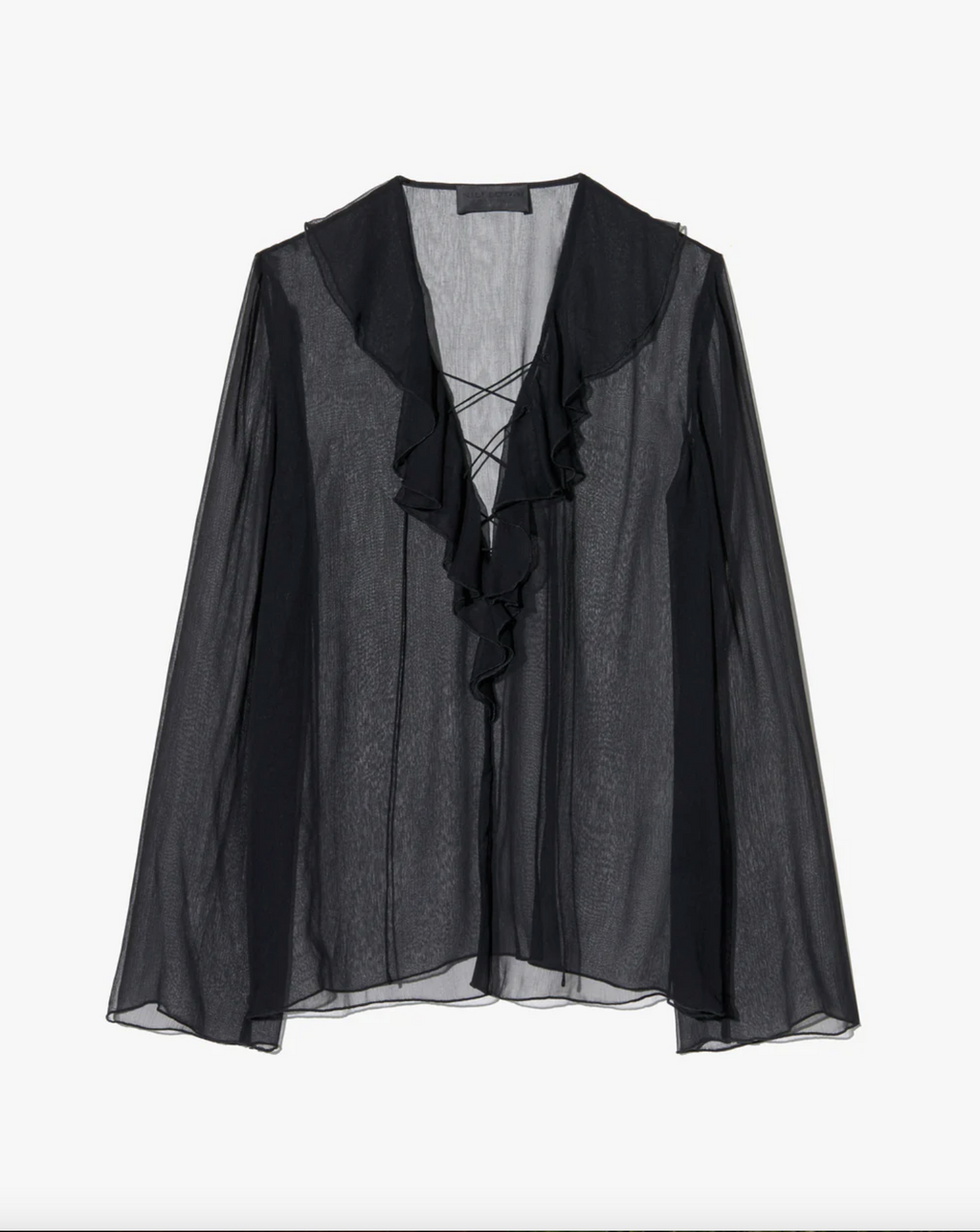 GISELLA SILK BLOUSE - BLACK