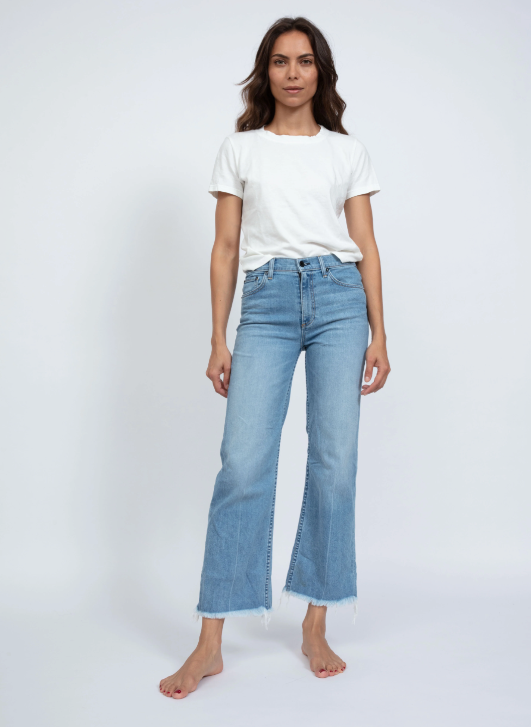 CROP WIDE LEG  JEANS - KEEL OVER