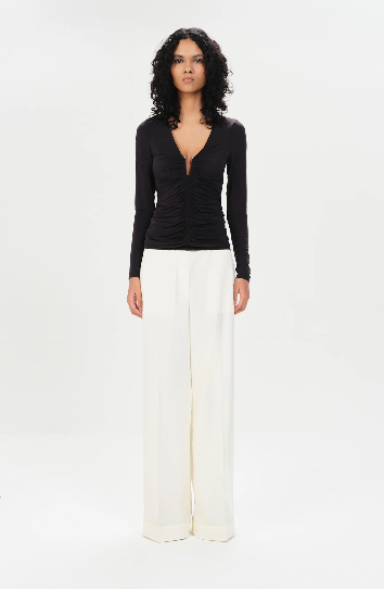 ALBERTI BAILEY LONGSLEEVE TOP - BLACK