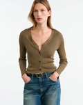 NARI CARDIGAN - MILITARY GREEN