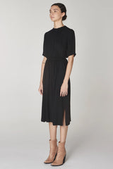 SHORT SLEEVE TATIANA DRESS - BLACK