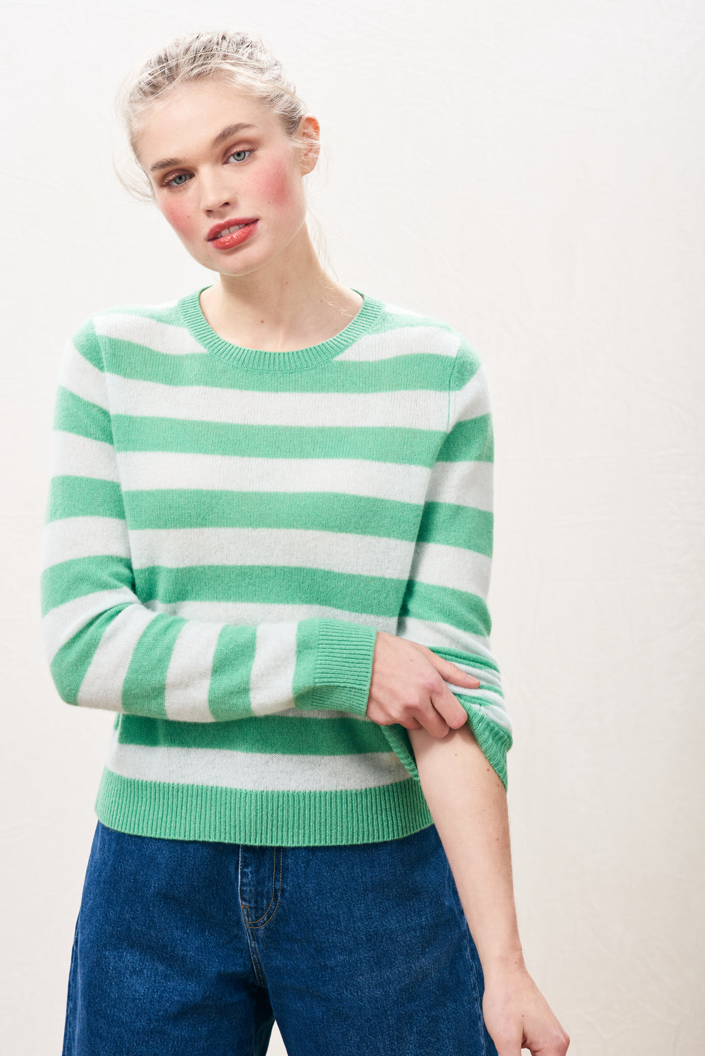 STRIPE CREW - FRESH GREEN NOOR