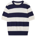 SLINKY STRIPE T-SHIRT - NAVY CHALK