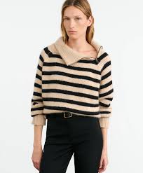 RAELYNN STRIPE SWEATER- PARCHMENT