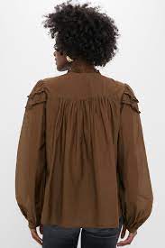 CHRISTA BLOUSE - DARK KHAKI
