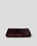 JINO CALF HAIR CLUTCH - CABERNET