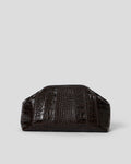 CATE CROC CLUTCH - CHOCOLATE