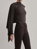 CAPE SWEATER - BROWN