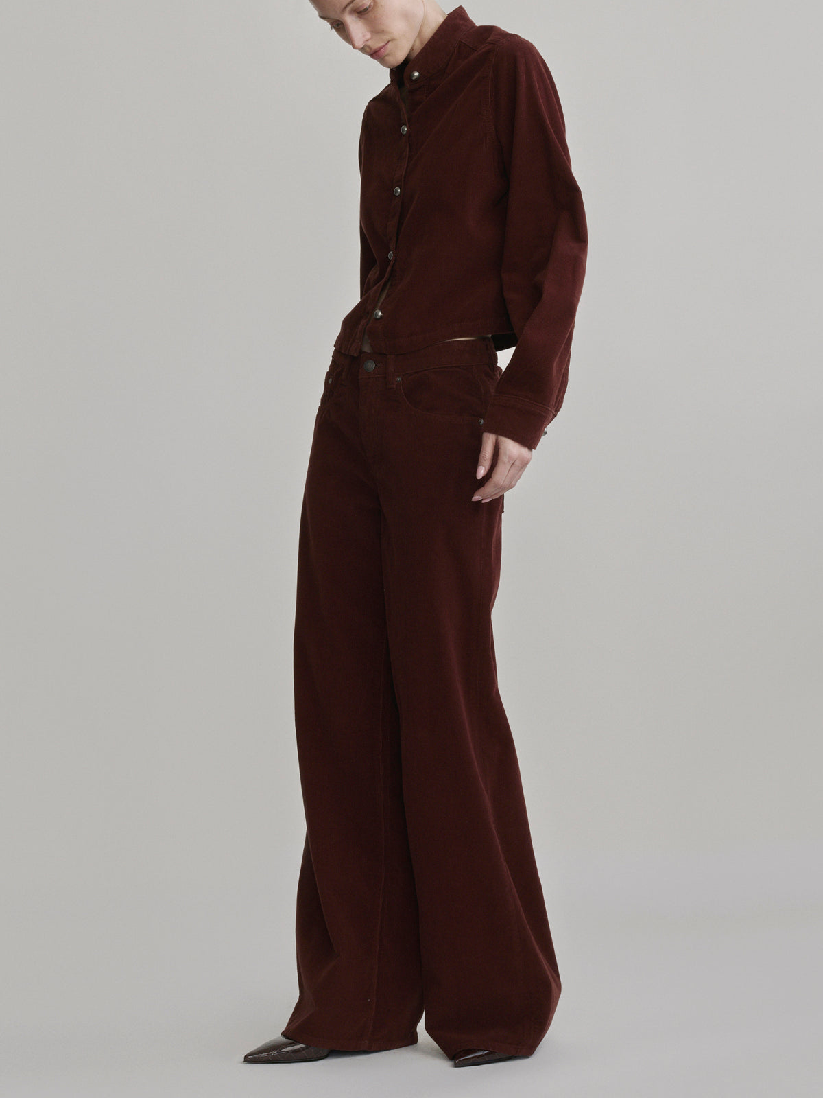 ALEX BAGGY WIDE LEG - SYRAH CORD