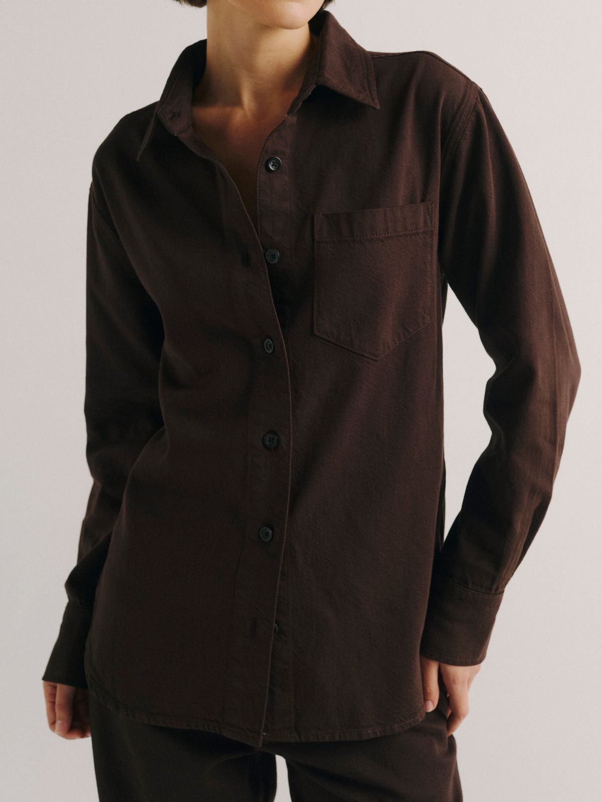 FAYE OVERSIZED SHIRT - TOBACCO
