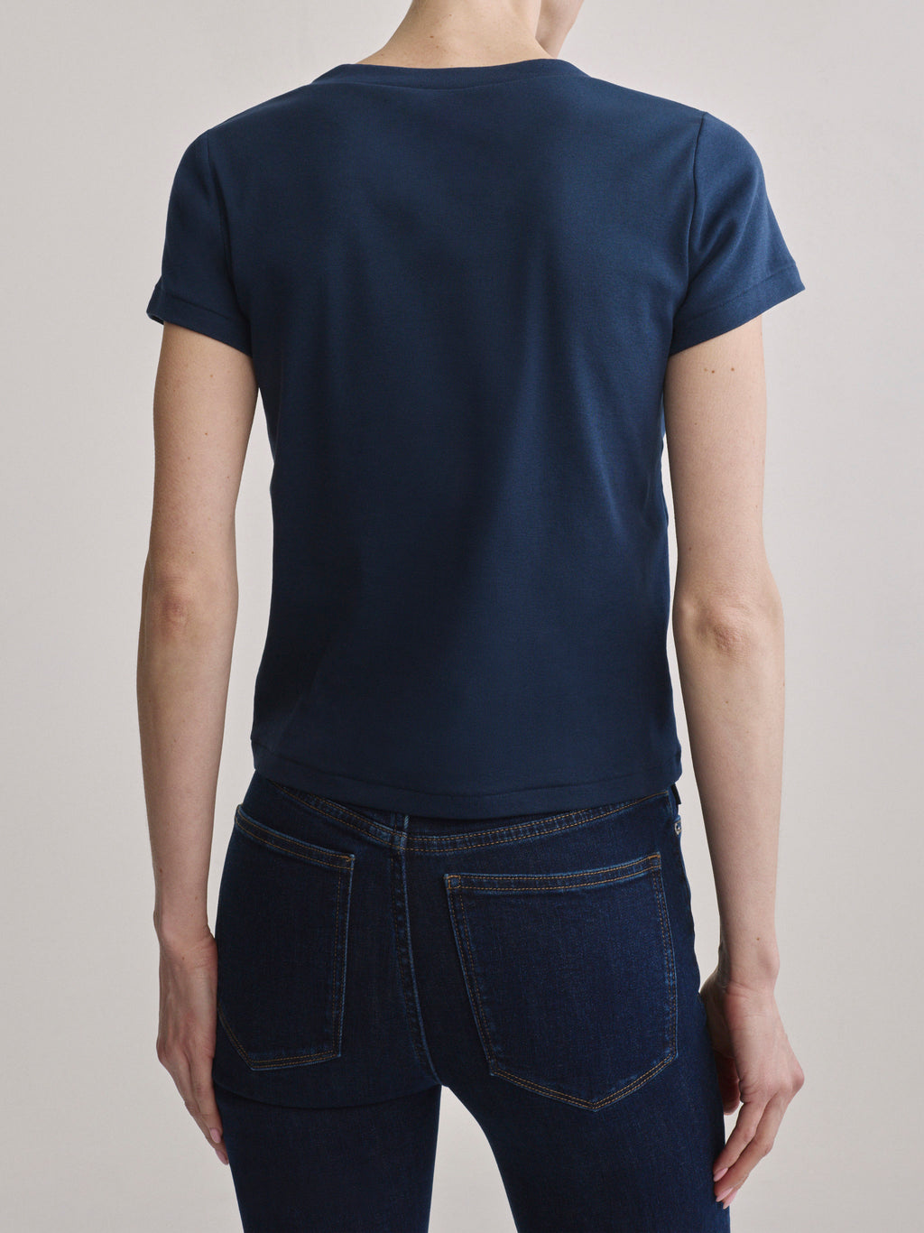 SHRUNKEN TEE V-NECK - NAVY