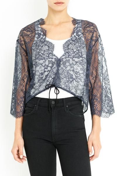 DRAWSTRING TOP-NAVY