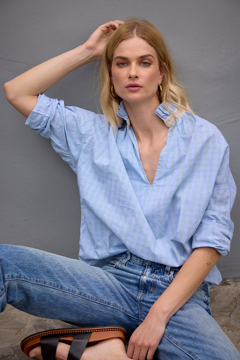 PENELOPE CHECK - BLUE