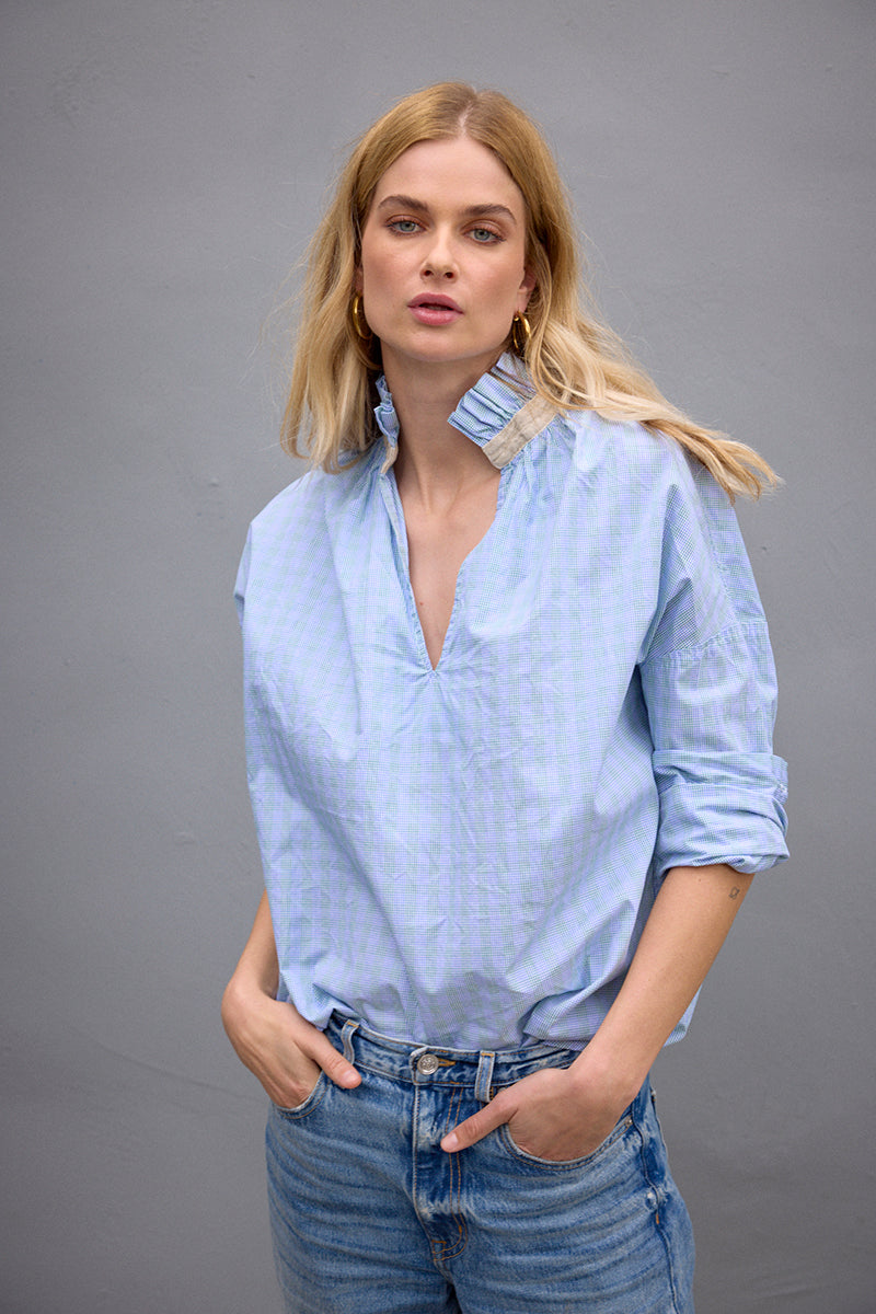 PENELOPE CHECK - BLUE