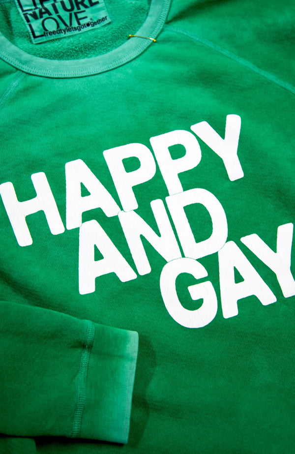 HAPPY AND GAY RAGLAN - GREEN LIGHT