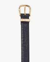 LOUISE BELT - BLACK W/SHINY BRASS BUCKLE