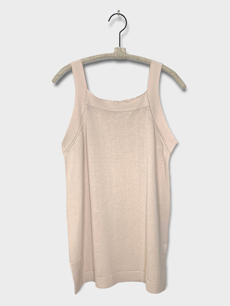KNITTED TANK-TOP WITH SLITS- SAHARA