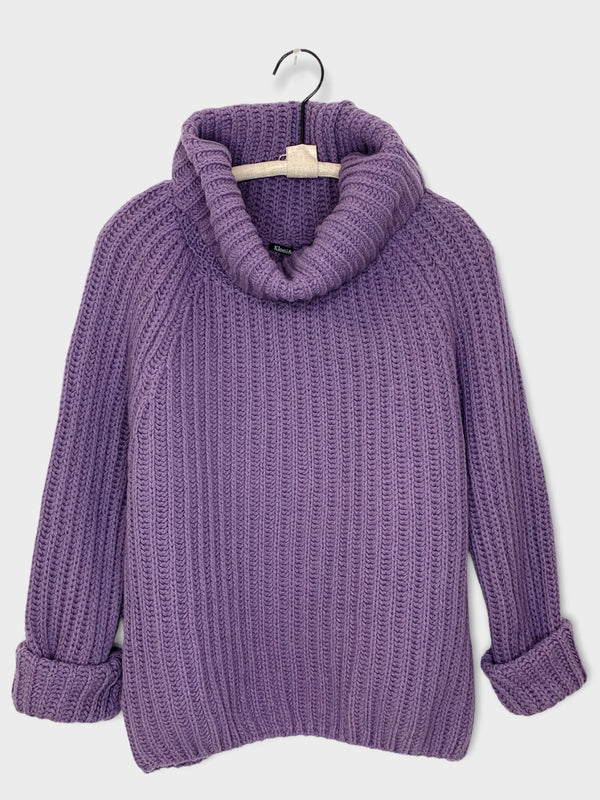 KNITTED HIGHNECK PULLOVER- STORM