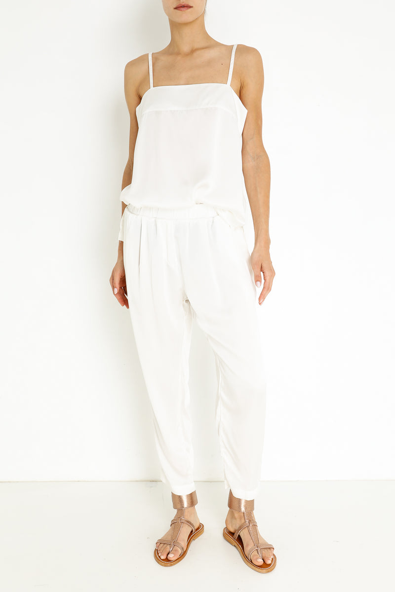 SILK ASHLEY PANT - WHITE
